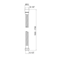 Шланг Lidz Niagara 06 1,5-1,7 м LDNIA06CRM35454 Chrome - 1 фото