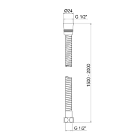 Шланг Lidz Niagara 13 1,5-2 м LDNIA13CRM35461 Chrome - 1 фото