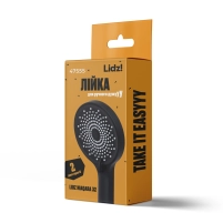 Лійка для ручного душу Lidz Niagara 32 120 мм округла LDNIA32BLM47555 Matt Black - 3 фото