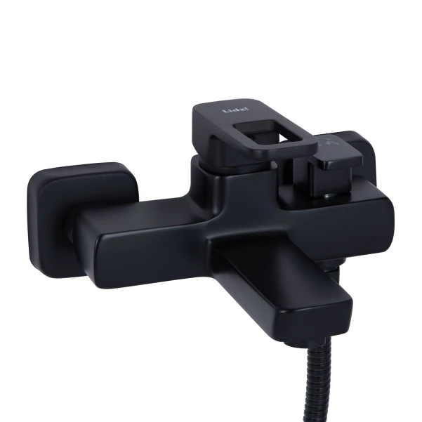 Смеситель для ванны Lidz Wawel 006 (c душевым гарнитуром) (k35) LDWAW006BLA45393 Black - 2 фото