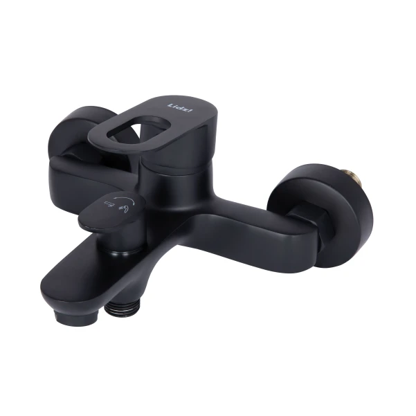 Змішувач для ванни Lidz Latwa 006 (з душовим гарнітуром) (k35) LDLAT006BLA45419 Black - 5 фото