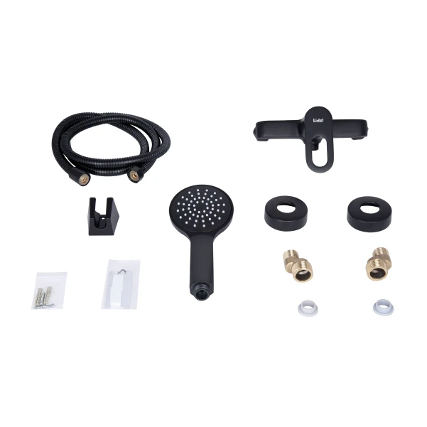 Смеситель для душа Lidz Latwa 010 (с душевым гарнитуром) (k40) LDLAT010BLA45421 Black - 4 фото