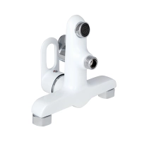 Смеситель для ванны Lidz Latwa 006 (c душевым гарнитуром) (k35) LDLAT006WHI45424 White - 2 фото