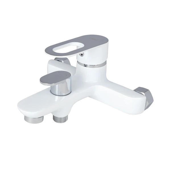 Смеситель для ванны Lidz Latwa 006 (c душевым гарнитуром) (k35) LDLAT006WHI45424 White - 3 фото