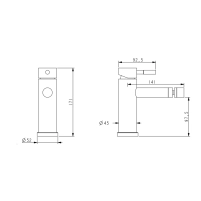 Змішувач для біде Lidz Aria 001AF (k35) LDARI001AFNKS46096 Nickel - 1 фото