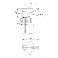 Смеситель для кухни Lidz Nicole 002M (k35) LDNIC002MCRM21879 Chrome - 1 фото