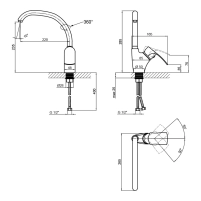 Смеситель для кухни Lidz Anny 007F (k40) LDANN007FCRM35122 Chrome - 1 фото