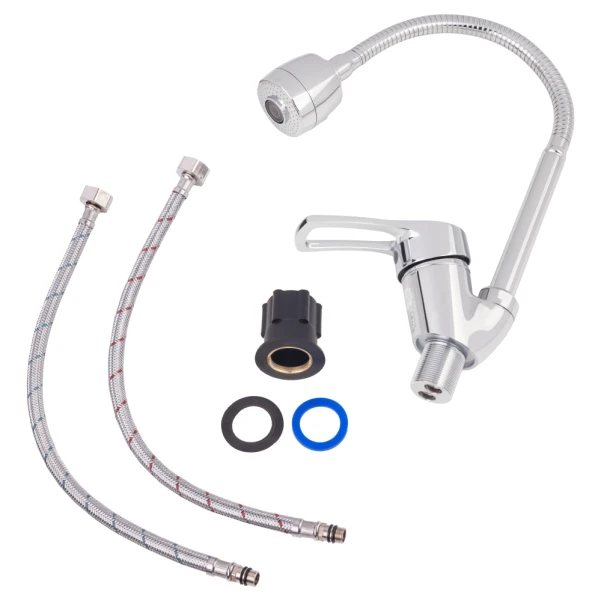 Смеситель для кухни Lidz Agata 008F4 с гибким изливом (k40) LDAGA008F4CRM35126 Chrome - 5 фото