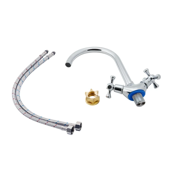 Смеситель для кухни Lidz Lamb 278F двухвентильный LDLAM278FCRM35071 Chrome - 3 фото