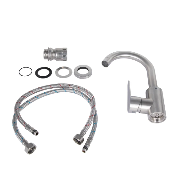 Смеситель для кухни Lidz Vida 015F2 (k35) LDVID015F2NKS43353 Nickel - 2 фото