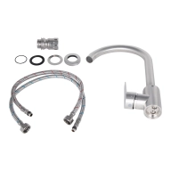 Смеситель для кухни Lidz Vida 015F (k35) LDVID015FNKS43355 Nickel - 2 фото