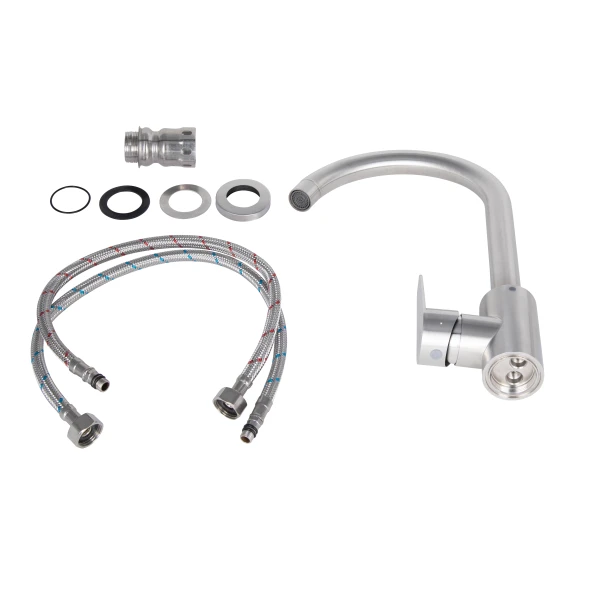 Смеситель для кухни Lidz Vida 015F (k35) LDVID015FNKS43355 Nickel - 2 фото