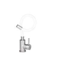 Смеситель для кухни Lidz Aria 015F3 с гибким изливом (k35) LDARI015F3WHI43362 White / Nickel - 2 фото