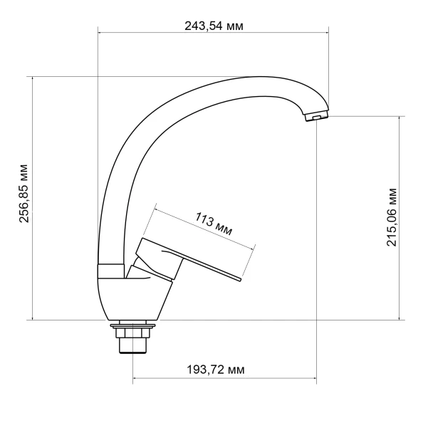 Змішувач для кухні Lidz Tani 008F (k40) LDTAN008FCRM44971 Chrome - 1 фото