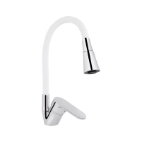 Змішувач для кухні Lidz Tani 008F3 з гнучким виливом (k40) LDTAN008F3WCR37037 Chrome/White