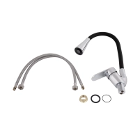 Змішувач для кухні Lidz Tani 008F3 з гнучким виливом (k40) LDTAN008F3BCR39484 Chrome/Black - 4 фото