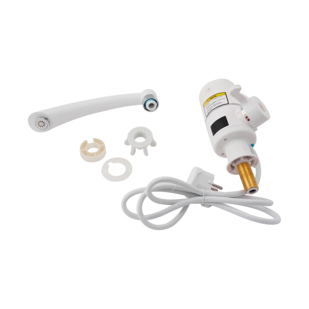 Проточний кран-водонагрівач кухонний для кухні Lidz Warm 057 LDWAR057WCR24983 White / Chrome - 5 фото