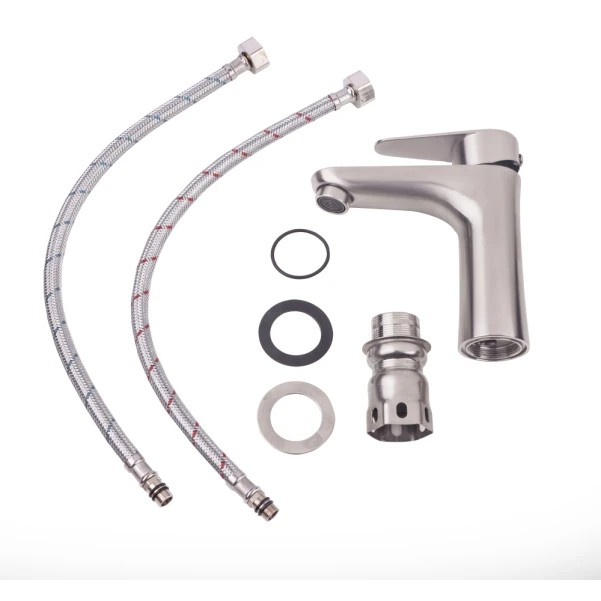 Смеситель для раковины Lidz Vida 001F (k35) LDVID001FNKS34954 Nickel - 5 фото