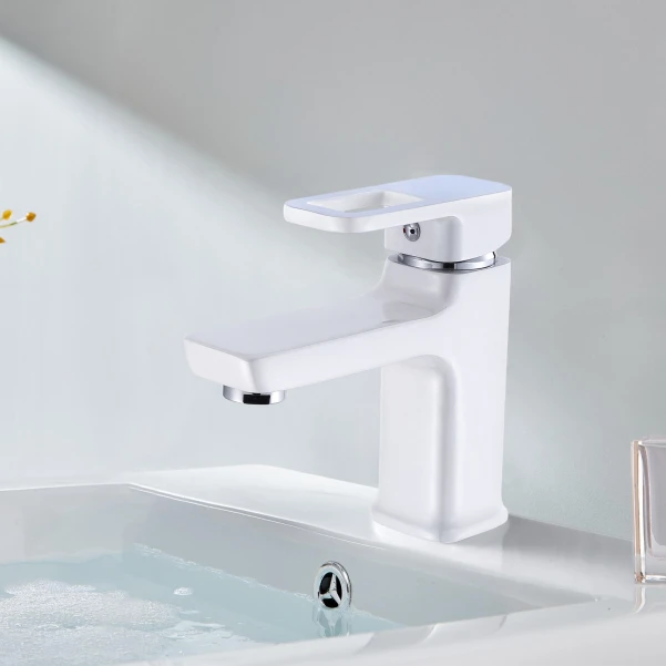 Смеситель для раковины Lidz Wawel 001 (k35) LDWAW001WHI45397 White - 4 фото