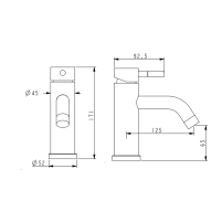 Смеситель для раковины Lidz Aria 0011F (k35) LDARI0011FNKS46091 Nickel - 1 фото