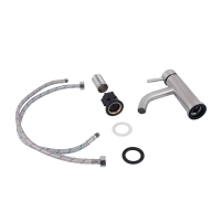 Смеситель для раковины Lidz Aria 0011F (k35) LDARI0011FNKS46091 Nickel - 3 фото