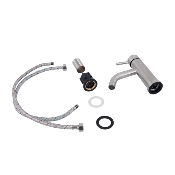 Смеситель для раковины Lidz Aria 0011F (k35) LDARI0011FNKS46091 Nickel - 3 фото