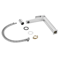 Смеситель латунный для раковины Lidz Orion 001FH высокий (k25) LDORI001FHCRM48096 Chrome - 5 фото