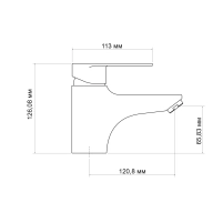 Змішувач для раковини Lidz Tani 001F1 (k40) LDTAN001F1CRM44957 Chrome - 1 фото