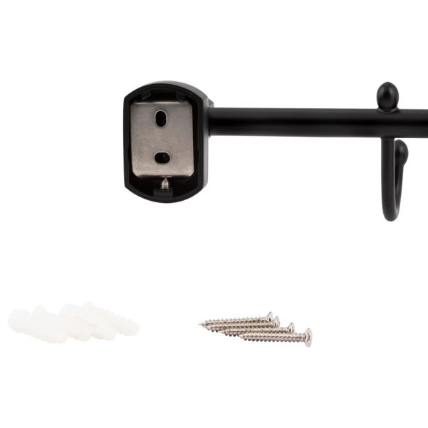 Держатель для полотенца Qtap Liberty 4 крючка 450 мм QTLIBBLM1154-4 Black - 2 фото