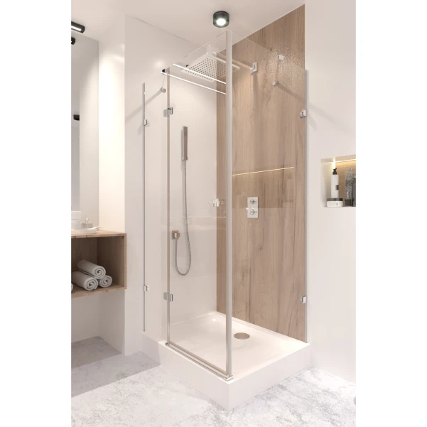 Душова кабіна Qtap CAPRICORN CRM1099SC6 90х90 см, скло Clear 6 мм, CalcLess, без піддона - 9 фото