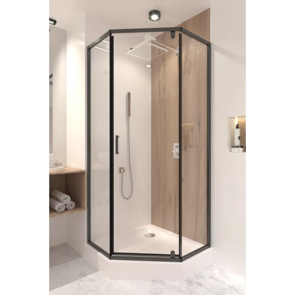 Душова кабіна Qtap Scorpio CRM10115-AC6 100x100 см, скло Clear 6 мм, покриття CalcLess, без піддона - 9 фото