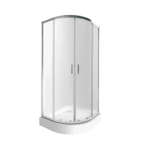Набір Qtap душова кабіна Taurus CRM1011SC6 Clear 100х100 см + піддон Tern 301112