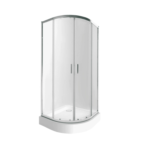 Набір Qtap душова кабіна Taurus CRM1011SC6 Clear 100х100 см + піддон Tern 301112