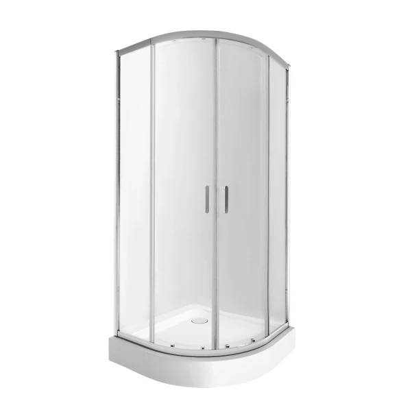 Набір Qtap душова кабіна Taurus CRM1099SC6 Clear 2020x900x900 мм + піддон Tern 309912C 90x90x12 см з сифоном