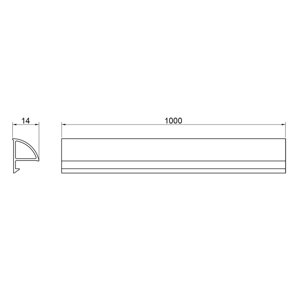 Декоративна планка для піддона та ванни Qtap Water cover WHI60101802 - 1 фото