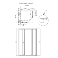 Душова кабіна Qtap Pisces BLA109-11SC5 90-105x90-105 см, скло Clear 5 мм без піддона - 1 фото