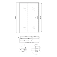 Душевая дверь в нишу Qtap Taurus CRM2012-13.C6 120-130x200 см, стекло Clear 6 мм, покрытие CalcLess - 1 фото