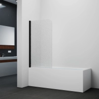Штора на ванну Qtap Standard BLM407513APL скло Pear 6 мм, 75х140 см, ліва - 6 фото