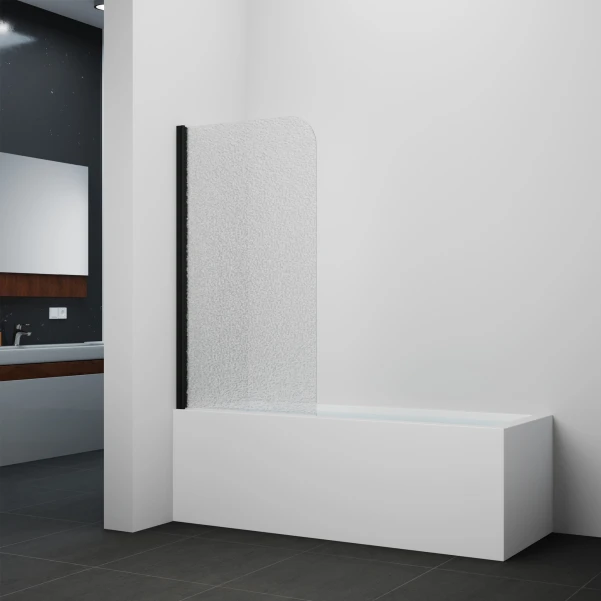 Штора на ванну Qtap Standard BLM407513APL скло Pear 6 мм, 75х140 см, ліва - 6 фото