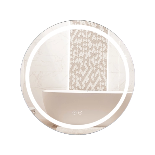 Дзеркало Qtap Mideya R800 з LED-підсвічуванням Touch, з антизапотіванням, димером QT2078NCR8080W