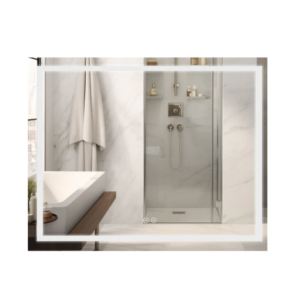 Зеркало Qtap Mideya (DC-F614) 1000х800 с LED-подсветкой Touch, с антизапотеванием, диммером QT2078F614W
