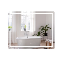 Дзеркало Qtap Mideya (DC-F911) 500х800 з LED-підсвічуванням Touch, з антизапотіванням, димером QT2078F911W
