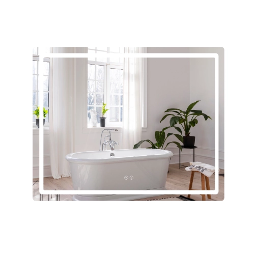 Дзеркало Qtap Mideya (DC-F911) 500х800 з LED-підсвічуванням Touch, з антизапотіванням, димером QT2078F911W