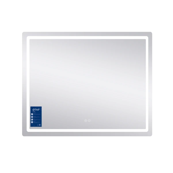 Дзеркало Qtap Mideya (DC-F911) 500х800 з LED-підсвічуванням Touch, з антизапотіванням, димером QT2078F911W - 3 фото