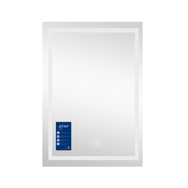 Зеркало Qtap Mideya (DC-F936) 500х800 с LED-подсветкой Touch, с антизапотеванием, диммером QT2078F936W - 2 фото