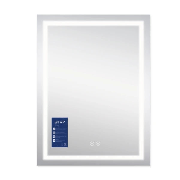 Дзеркало Qtap Mideya (MI1) 700х800 з LED-підсвічуванням Touch, з антизапотіванням, димером QT2078DCF7080W - 3 фото