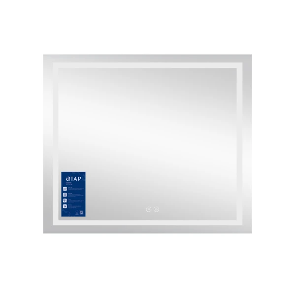 Дзеркало Qtap Mideya 900х700 з LED-підсвічуванням Touch, з антизапотіванням, з димером QT2078NCF9070W - 2 фото