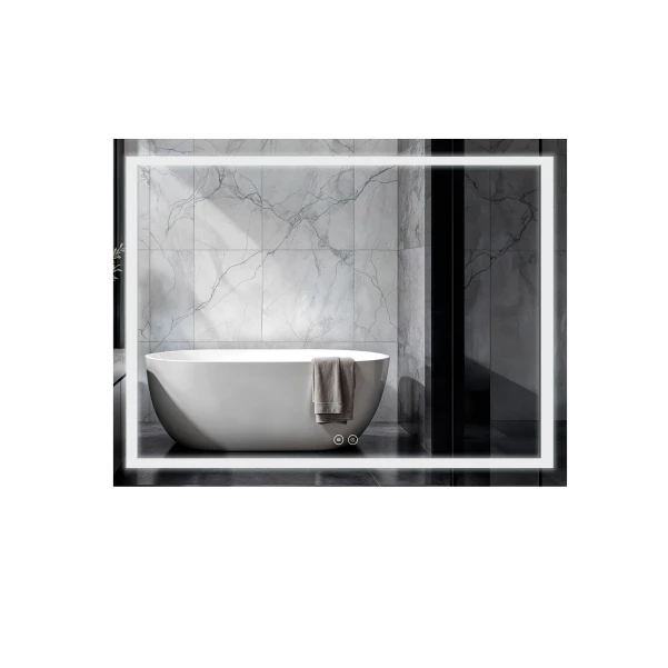 Дзеркало Qtap Mideya R600 з LED-підсвічуванням Touch, з антизапотіванням, димером QT2078F803W