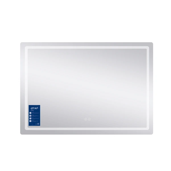Зеркало Qtap Mideya 1000х700 с LED-подсветкой Touch, с антизапотеванием, диммером QT2078NCF10070W - 2 фото