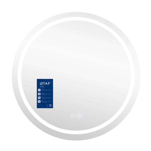 Дзеркало Qtap Taurus R600 з LED-підсвічуванням Touch, з антизапотіванням, з димером, рег. темп. кольору (3000-6500K) QT2478R607 - 3 фото